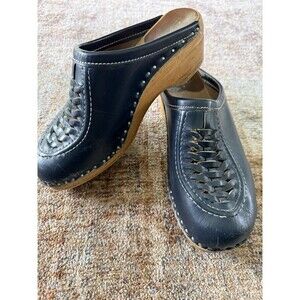 Troentorp Bastad Swedish Clogs Wright Style Dark Blue Size 36 US 6 Shoes